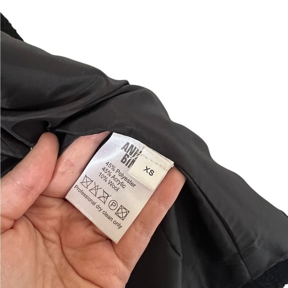 Anine Bing Black Tweed Zip Up Jacket - Picture 9 of 11